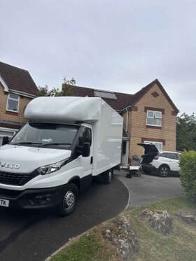 M W Removal Services van