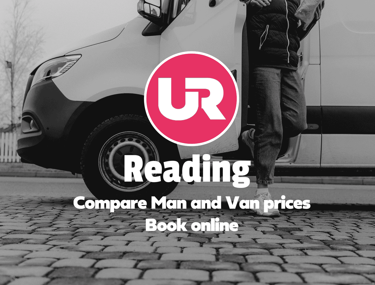 Reading man with a van