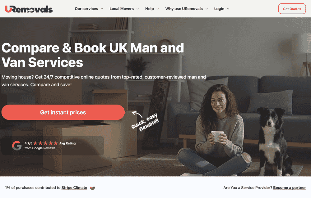 URemovals man and van platform