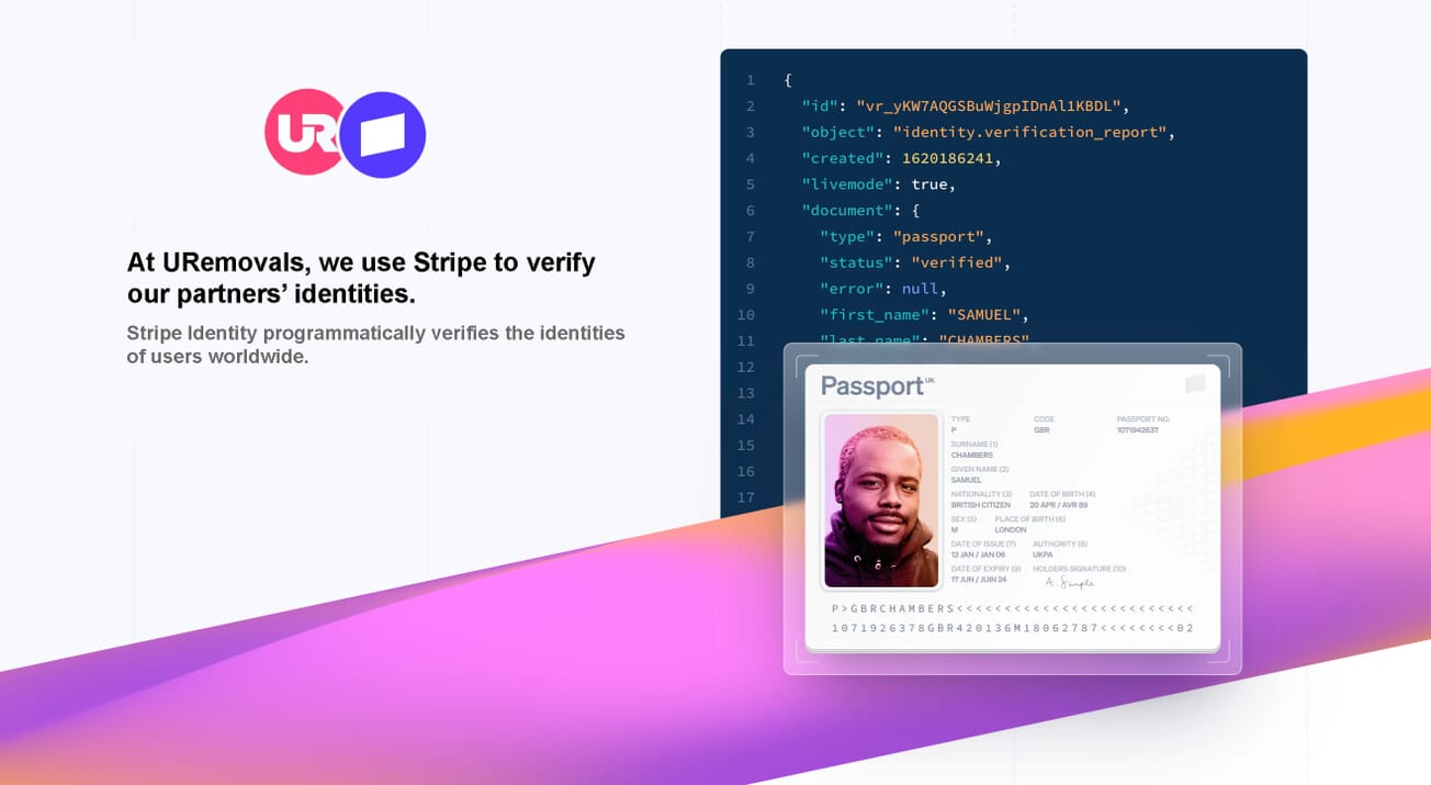 URemovals Stripe Identity check